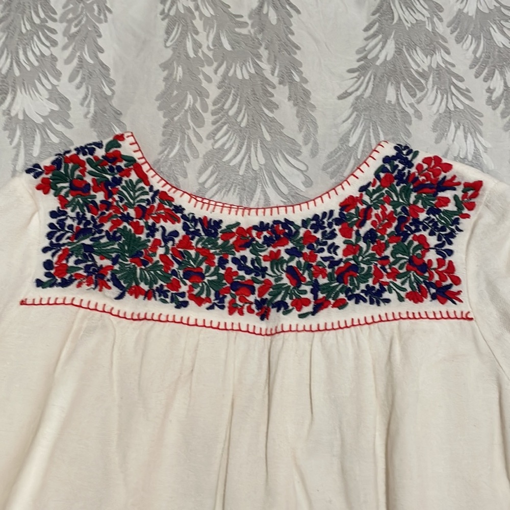 Bonpoint special occasion embroidered dress ivory size 10